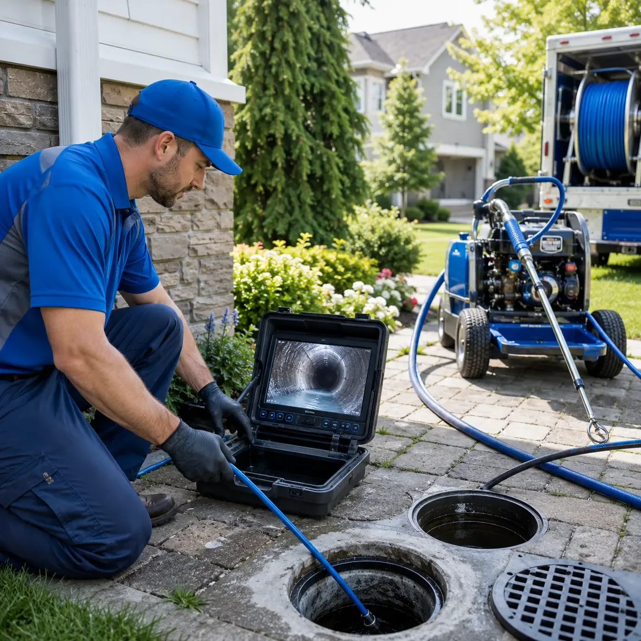 Outdoor drain cleaning professionals serving Upper Falls, MD